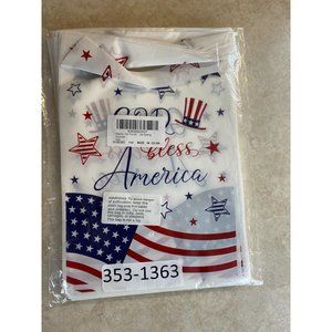 Merchants 100 Pcs God Bless America 10' x 6.5' Plastic Bags NEW